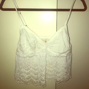 Hollister lacy cropped top